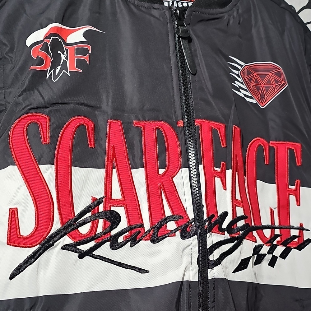 Scarface Racing Bomber Jacket Size Small New - Picture 3 of 13